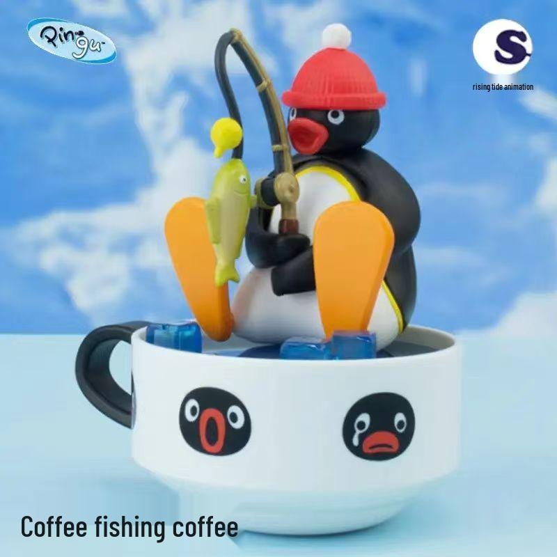 Pingu Fun Scene: DIY Cute Penguin Surfing Blind Box Series