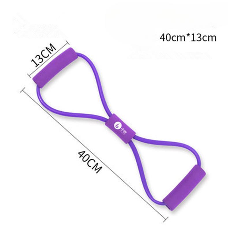 Натяжной канат для расширения груди для фитнеса, восьмизначная эластичная трубка, бытовой расширитель груди, TPE, гальванический натяжной канат, восьмизначный натяжитель