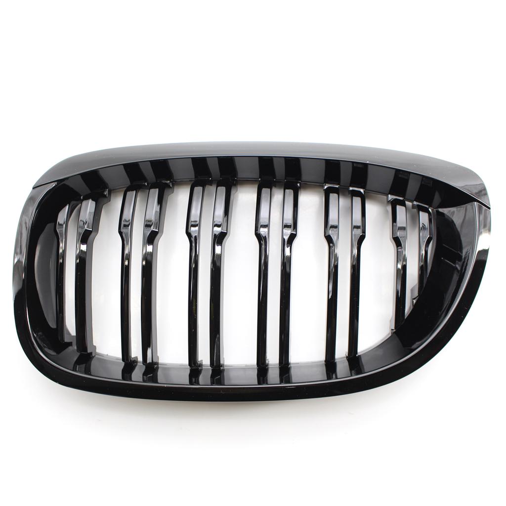 1 Pair Front Kidney Grille Dual Slats Double Line Grills Gloss Black Racing Grills for BMW 3 Series E46 Cabrio Coupe 2003-2006