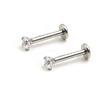 2 Pcs Stainless Steel Lip Ring Piercing Jewelry Charms Rhinestone Lips Studs