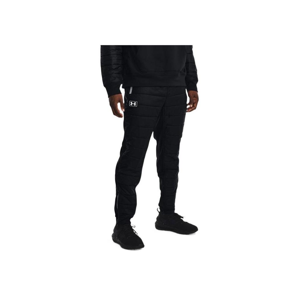 Under Armour Повседневные брюки с манжетами и логотипом, мужские, черные 1368676-001