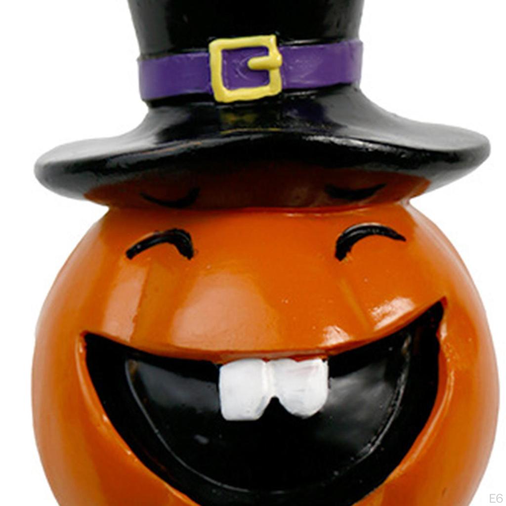Halloween Pumpkin Decoration Decorative Statue Resin Table Centerpiece Ornament Tabletop for Home