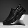 Весна Новые Мужские Черные Деловые Кожаные Туфли на Толстой Подошве Мужская Обувь Уличные Повседневные Лоферы