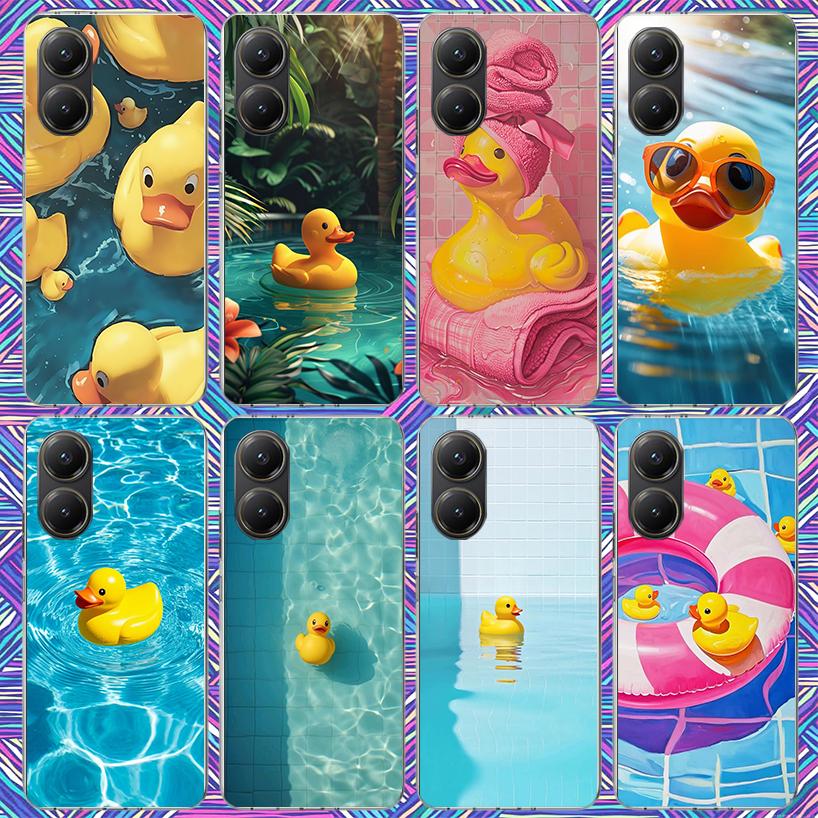Rubber Ducks Swimming Pool Phone Case For Xiaomi Poco X7 X6 X5 Pro F7 Ultra Redmi 15C 15 13 13C 12 12C 10 10A 10C 9 9A 9C 9T She