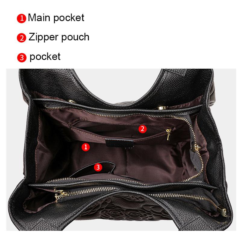 2024 Новая женская сумка, модная, универсальная, из коровьей кожи, с принтом, большая вместимость, сумка через плечо для поездок на работу