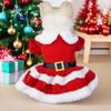 Soft Santa Claus Dog Skirt Breathable Pet Christmas Costume Comfortable Dog Winter Clothes Autumn