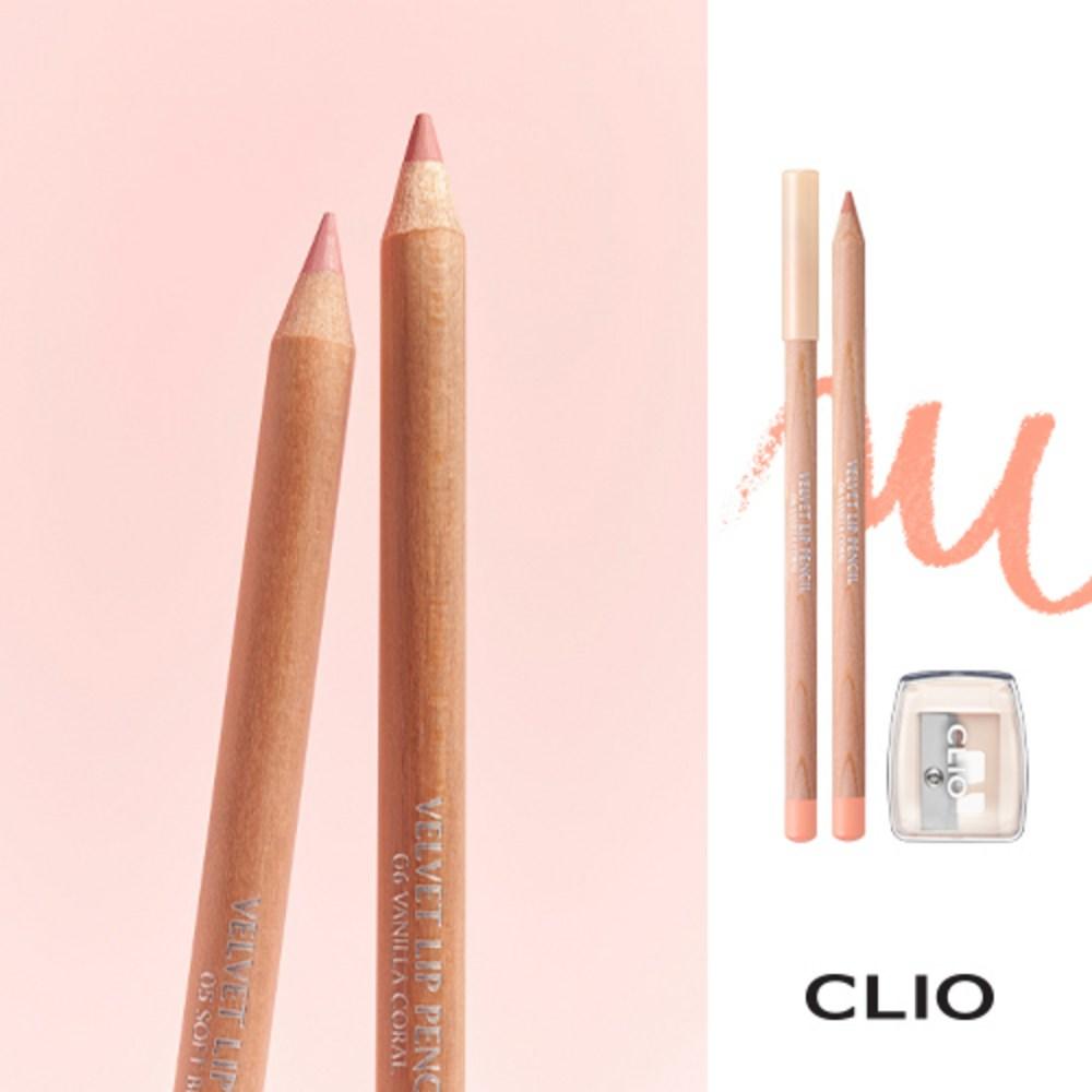 Clio Velvet Lip Pencil Special Set, 006 Vanilla Coral, 1.45g, 1 Piece