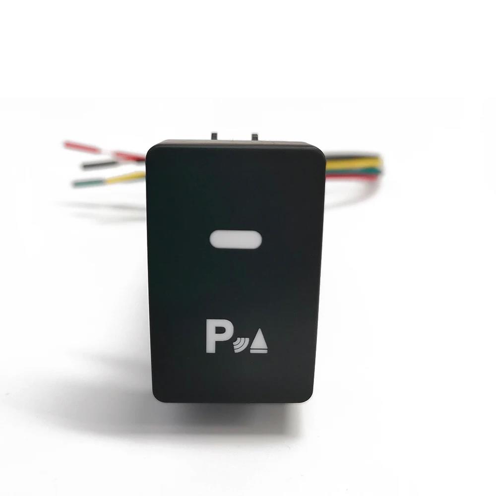 1PC Car LED DRL Front Rear Fog Lamp Radar Music Power Button Switch with Wire For Honda Civic CRV 2017 - 2021 Accessories Pushbutton Switches 3
