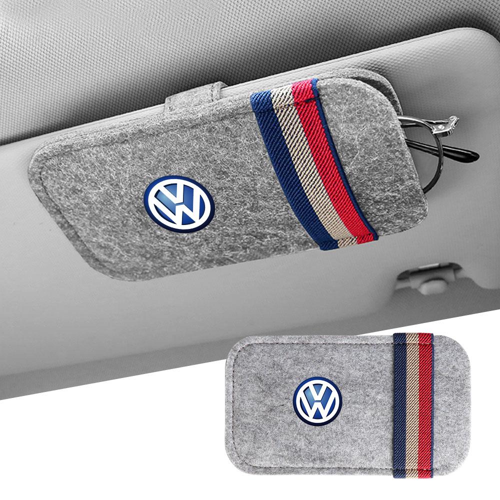 efg1 MZYJD Car Sunglasses Organizer Bag Eyeglass Holder Glasses Storage Clip For VW Volkswagen Rline Golf GTI Passat Sticker