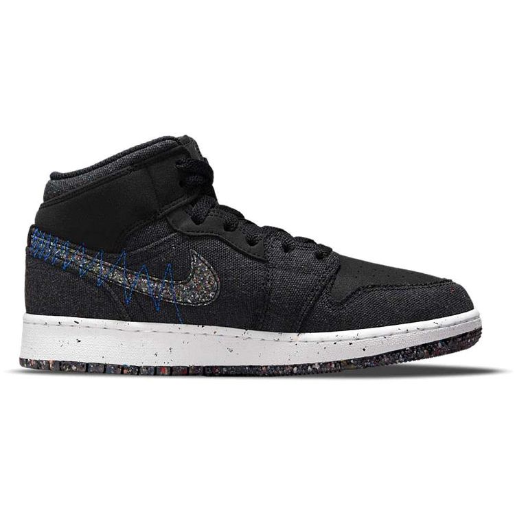 Детские кроссовки Air Jordan 1 Mid SE GS Crater Black Racer-Blue White DM4334-001