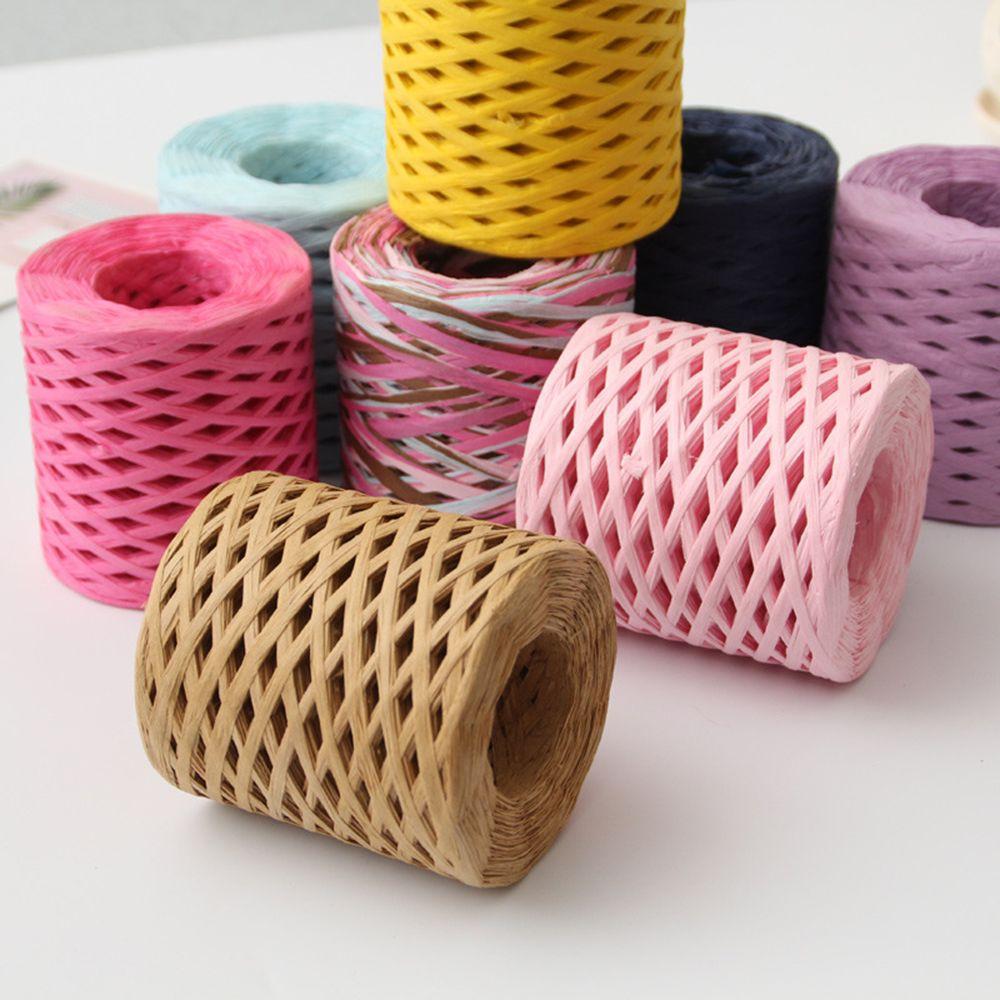 200m Lafite Used For Weaving Hats Manual Braided Rope Decorative Rope Packaging Tape