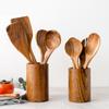 Деревянные палочки для еды Держатель для слива Ложка Вилка Стойка для хранения посуды Контейнер Органайзер Кухонные принадлежности