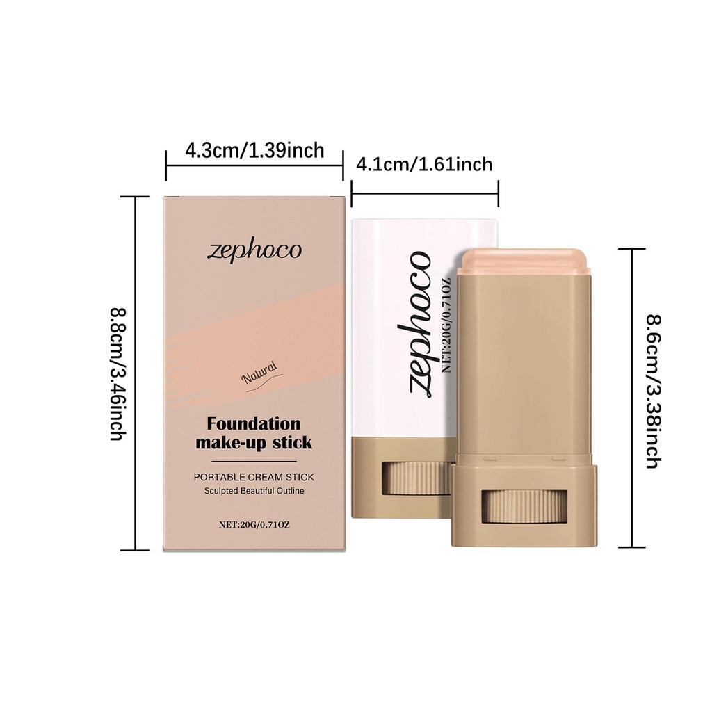 Увлажняющий стик-тональное средство Zephoco Ivory White - Легкий, Стойкий, Равномерное покрытие.