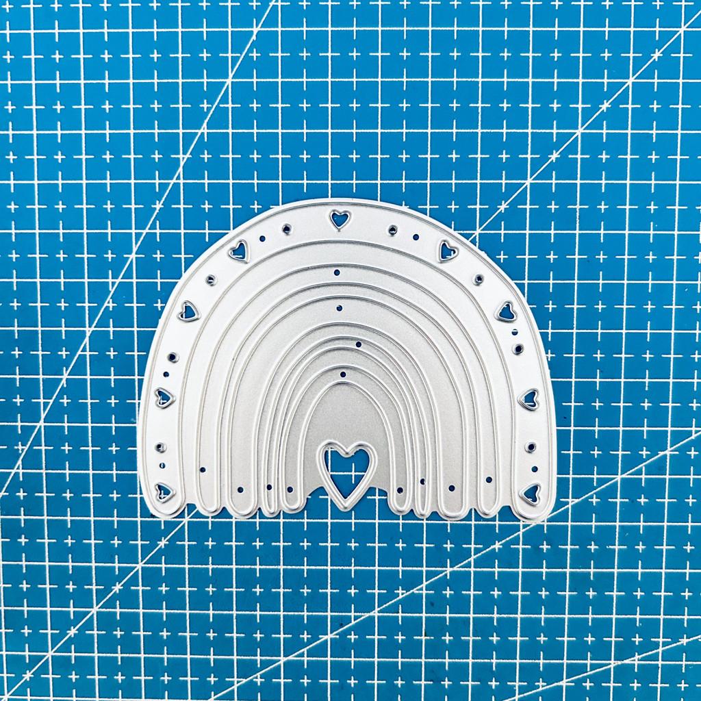 Rainbow Heart Metal Cutting Dies Stencil for DIY Scrapbooking Photo Album Embossing Paper Cards Crafts Diecuts
