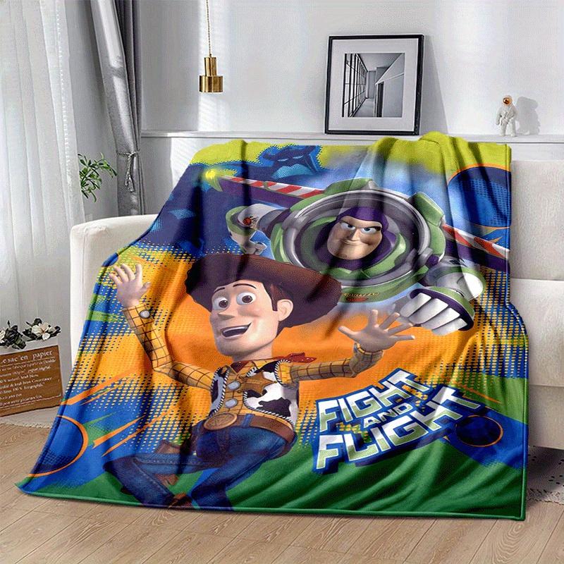 1pc Buzz Lightyear Printing Blanket - Soft, All-Season Throw for Office Blanket, | Personalized Gift with Adorable Cartoon Design