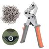 YWHWLX Eyelet Punch, 10mm Hole Punch, Handheld Round Punch Pliers, Aluminum Eyelet Pliers, Grommet Tool Kit with 500 Eyelets, Craft DIY Tool (Silver-0