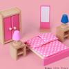 Деревянный миниатюрный набор мебели Игровой набор для детей Игра в ролевые игры Сцена для расстановки Игрушка