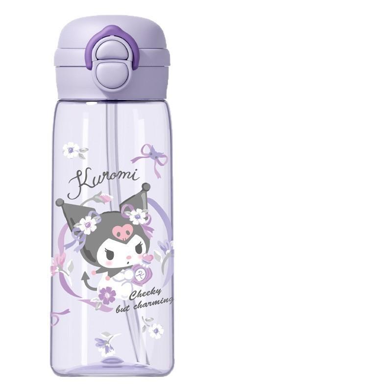 Sanrio Kuromi Double Drinking Straw Cup With Durability For Girls And Kids