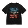 Women's Fashion Comfy Classic T-Shirt Rainbow Text Design Vibrant Pattern Tee
