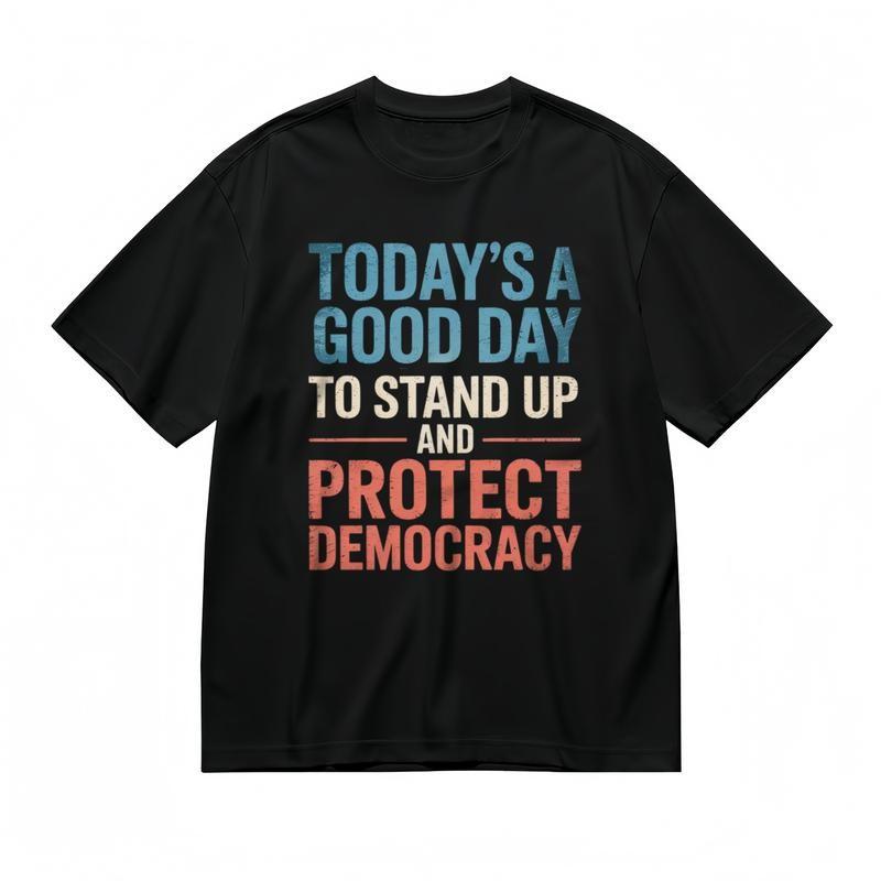 Women's Fashion Comfy Classic T-Shirt Rainbow Text Design Vibrant Pattern Tee