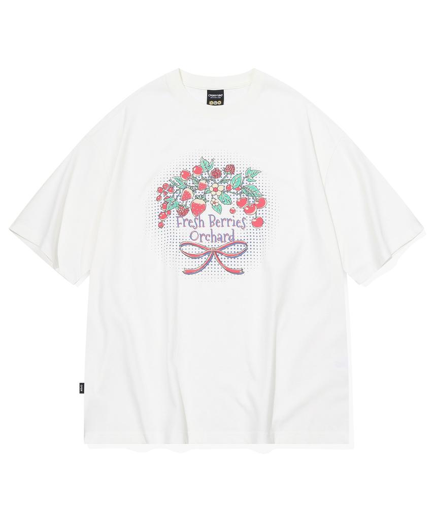 CPGN STUDIO Fresh Berry Short Sleeve T-Shirt Cream