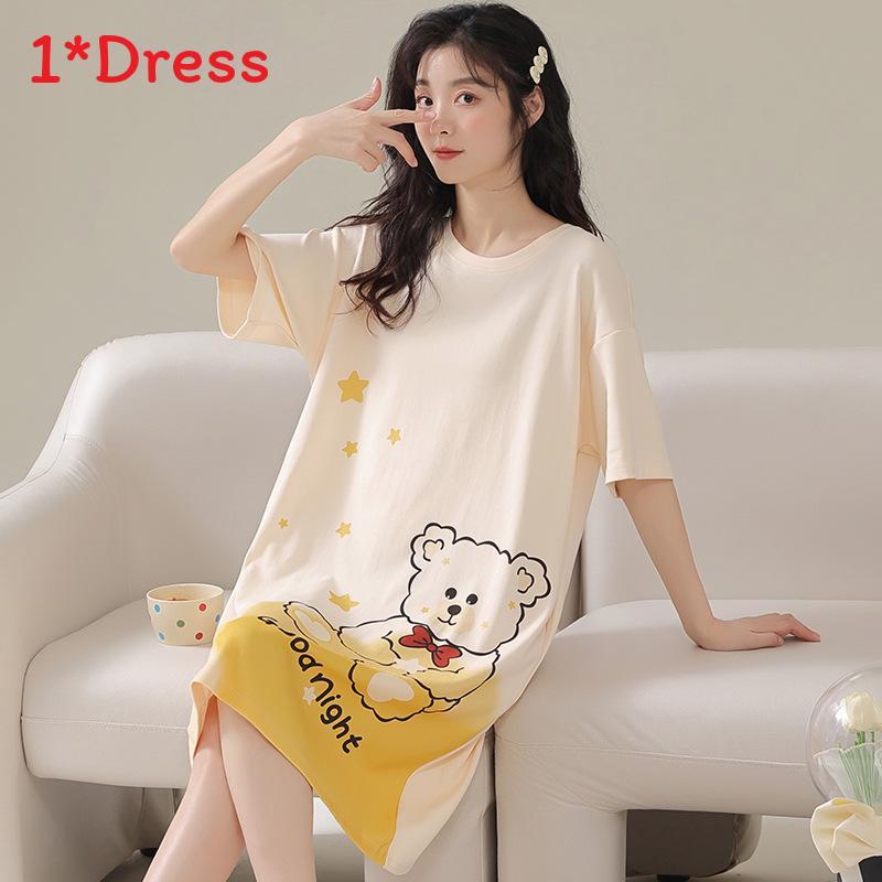 Summer Lady Sleepwear With Milk Silk Fabric For Home Lounge And Sleep Comfort