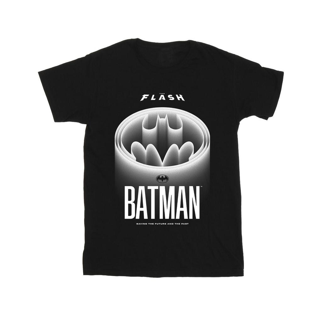 DC Comics Mens The Flash Batman White Logo T-Shirt