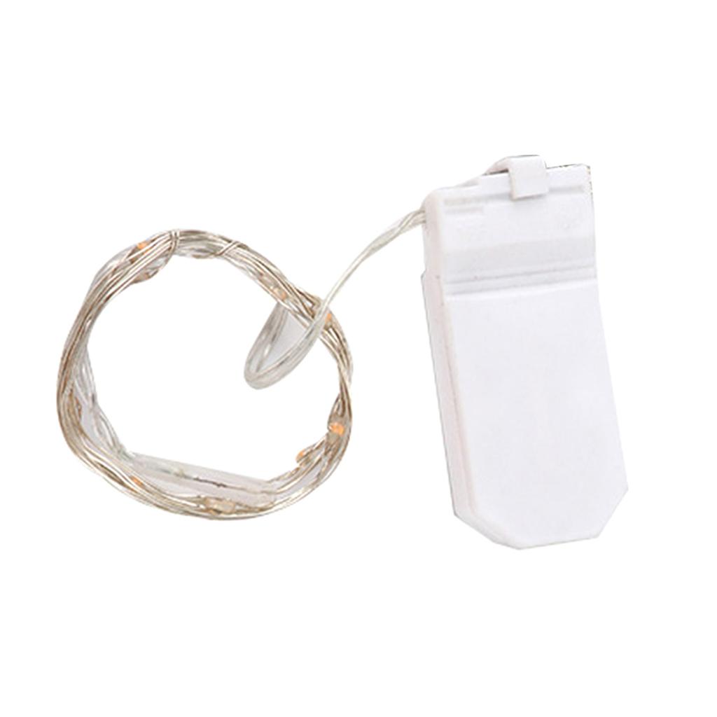 Светодиодные гирлянды, серебристая гирлянда из медной проволоки с батарейным блоком для подарочной коробки, свадебный центральный элемент