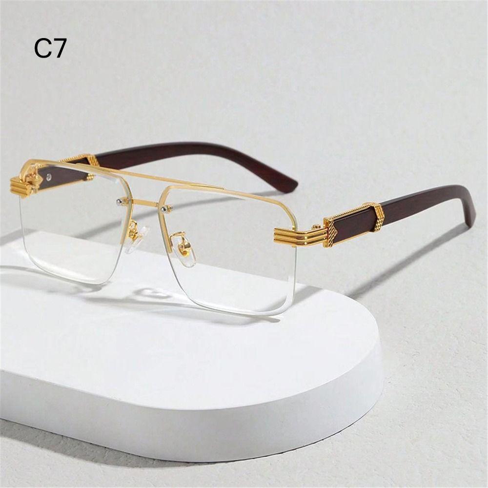 Fashion Square Rimless Sunglasses Men Women Luxury Frameless Sun Glasses Gradient Shades UV400 Cutting Lenses Eyeglasses