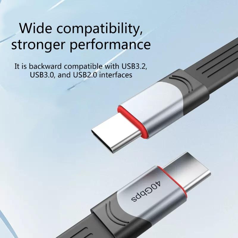Короткий кабель USB C 60 Вт PD Быстрая зарядка Кабель USB 3.1 Type C 40 Гбит/с Короткий кабель USB C на USB C для 3 устройств