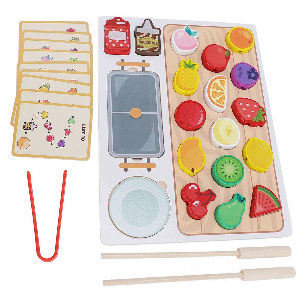 Деревянный набор игрушечной еды Детское раннее образование Фруктовые шпажки Игрушки Игровые аксессуары