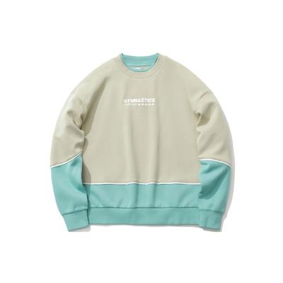 Li Ning Sports Fashion Series Color Block Round Neck Pullover Толстовка женская толстовка Sea-Blue AWDR046-3