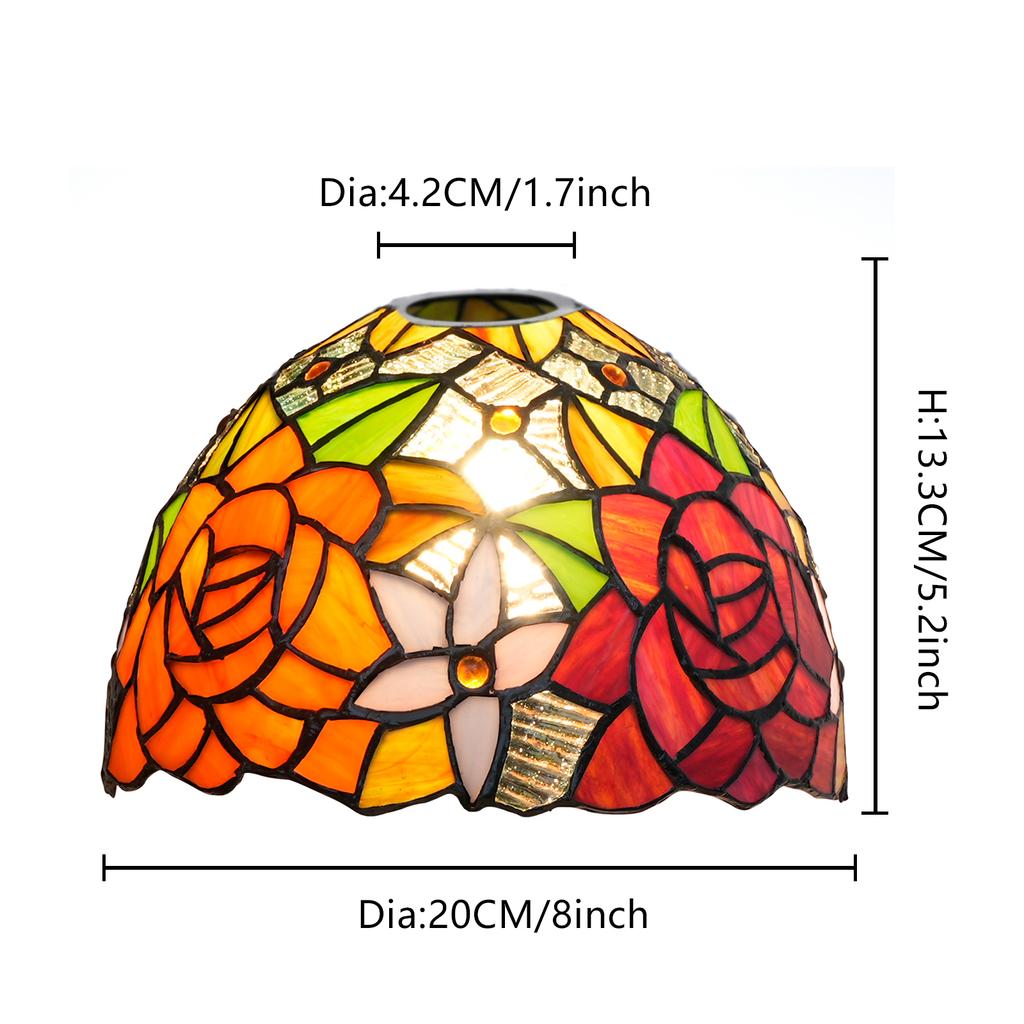 1 шт. Сменный ретро абажур для настенной лампы, Современная лампа для украшения спальни, столовой, комнаты, Абажур из витражного стекла с розой