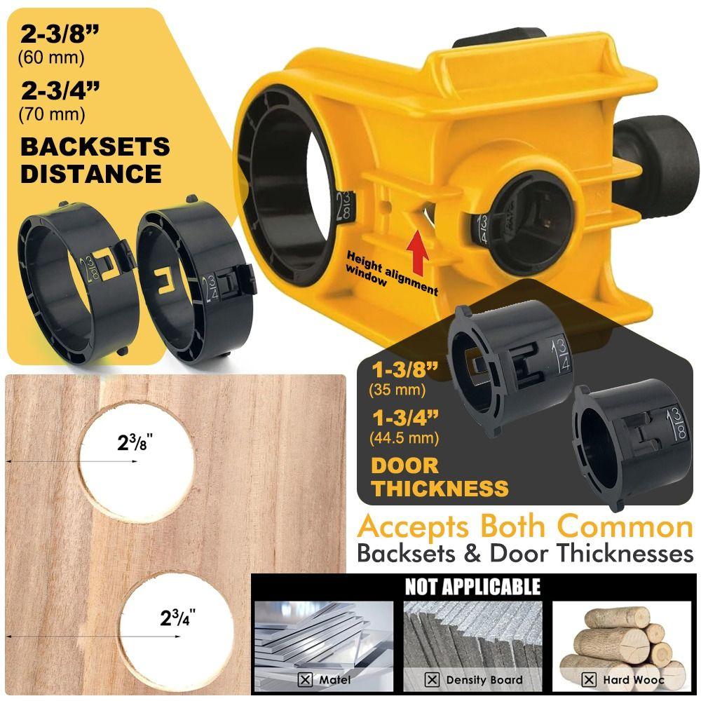 Yellow/Blue/Red/Orange Ball Lock Hole Opener Woodworking Hole Saw Tool  Only for Wood Door