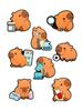 Джибитсы Капибара capybara Jibbitz 8 шт аксессуары крокс украшение