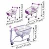 Metal Shopping Cart Storage Model Desktop Stationery Holder Creative Toy Trolley Container  Office