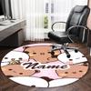 Customizable Yier BuBu Bear1 Round Non-Slip Carpet - Ideal for Garden, Picnic, Office, Perfect for Decoration, Suitable For All Seasons