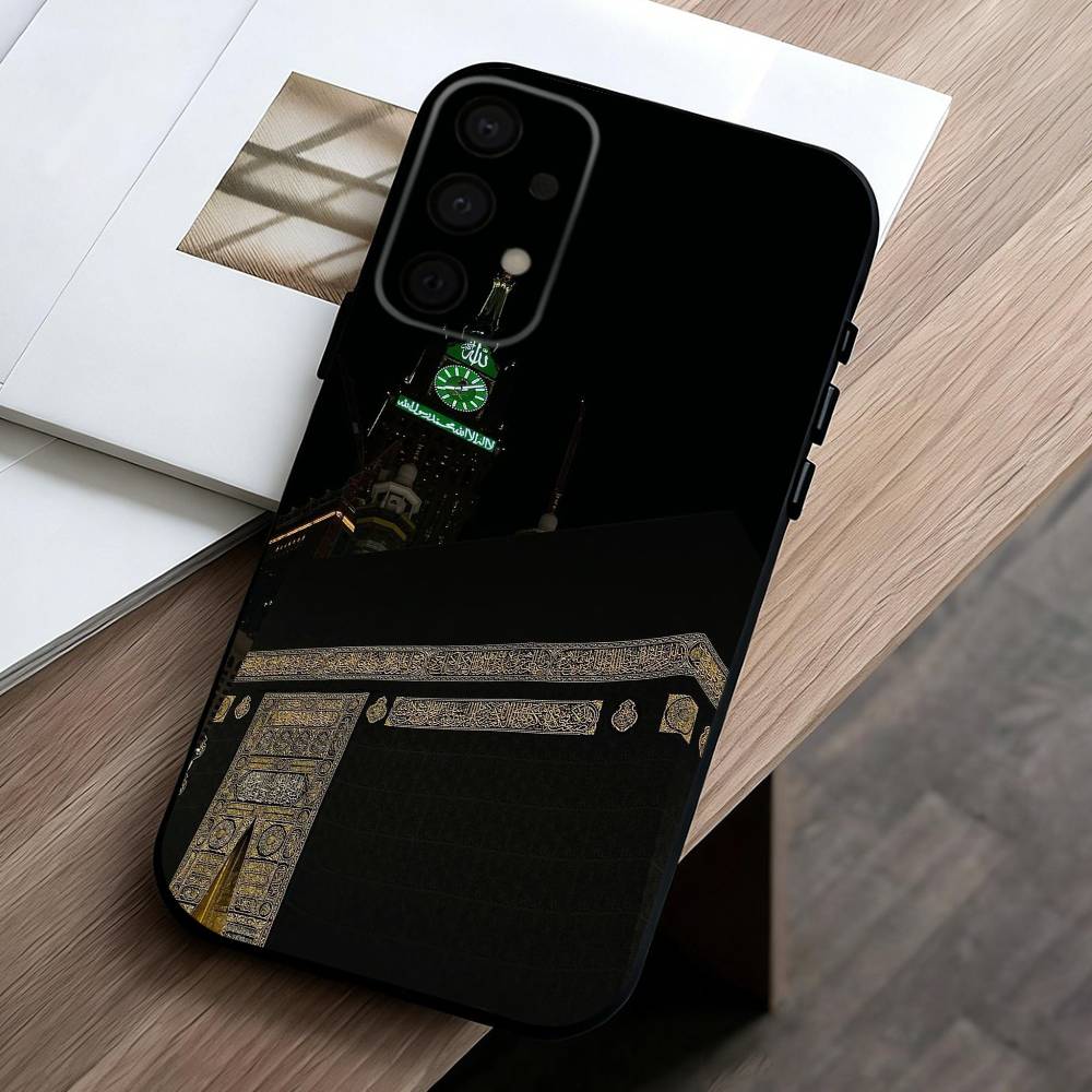 M-Moslem and K-kaaba phone Case For Samsung Galaxy A73,A72,A71,A70,A53,A52,A51,Others Soft Black Shell