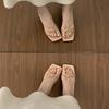 High-end temperament open-toed slippers women wear kittens with skirts, silver sandals women