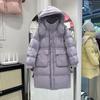 Пуховик зимний женский 2024 новый маленький средний и длинный тонкий утолщенный с капюшоном теплая куртка