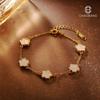 Five-Leaf Clover Bracelet: French Luxury Fashion for Women - Versatile, Elegant, and Popular In European and American Markets.