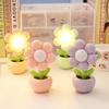 Mini LED Floral Potted Night Light For Bedroom Desk Mini Table Lamp Desktop Children's Gift Creative Decoration Night Lamp