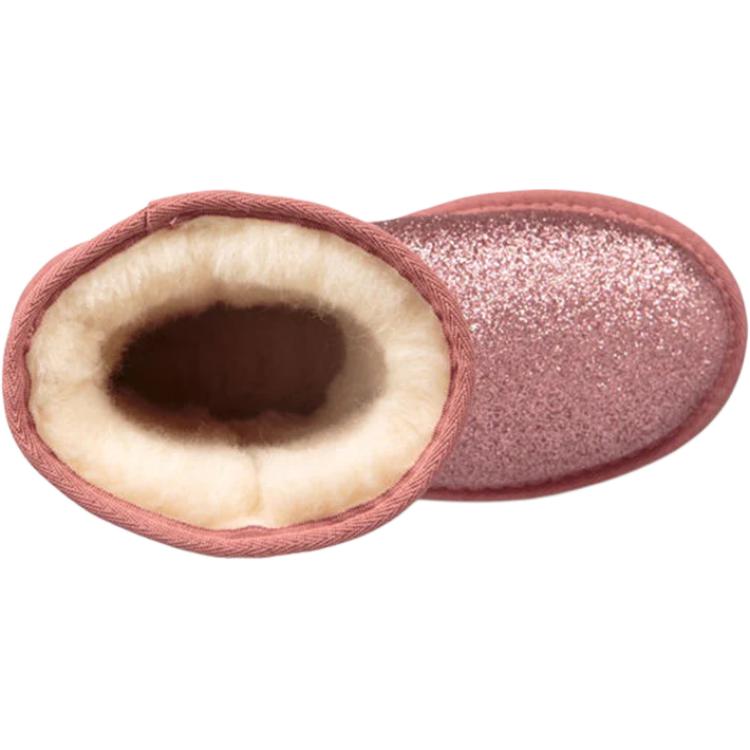 UGG Классические короткие ботинки II с блестками Удобные Простые Мягкие Нескользящие Теплые Детские ботинки Детские ботинки Розовые 1111852T-PINK