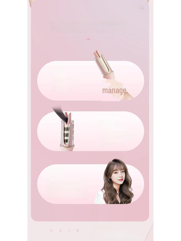 Automatic Fluffy Curling Iron for Big Curls & Waves - Salon-Quality, Tangle-Free Styling