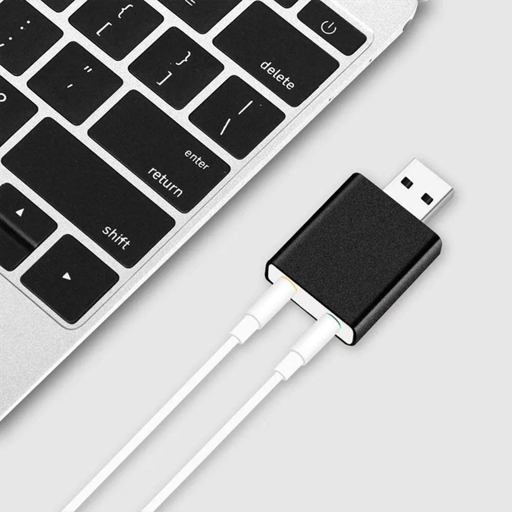 USB звуковая карта o Адаптер 3,5 мм Виртуальный 7.1 для наушников и микрофона