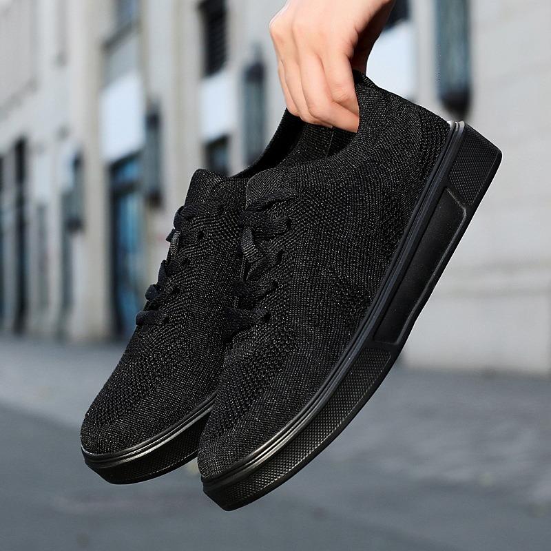 Большие размеры сетчатые женские туфли однотонные кроссовки на плоской платформе модные фитнес-женские туфли уличные нейтральные кроссовки для бега 2024