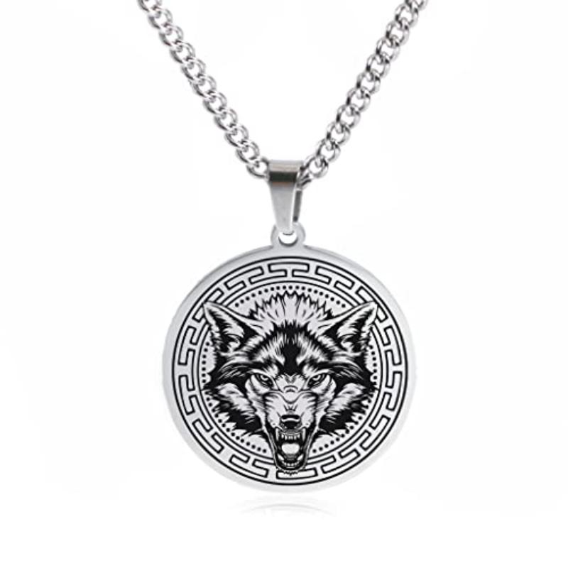 Bear Wolf Tiger Lion Elk Animal Mens Punk Pendant Necklace Stainless Steel Sweater Chains Women Choker Jewelry Gifts