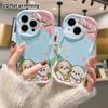 Phone Case: 2D flat design suitable for iPhone 18 17 16 15 14 13 Pro protective case, cherry blossom puppy, perfect Christmas and Halloween holiday gi