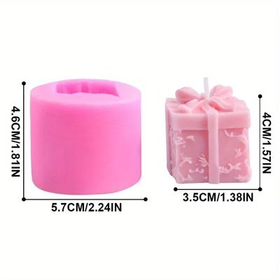3D Рождественская подарочная коробка Силиконовая форма для свечей DIY Форма для помадки Торт Ароматерапия Гипсовые формы для выпечки печенья Конфеты Рождественский декор
