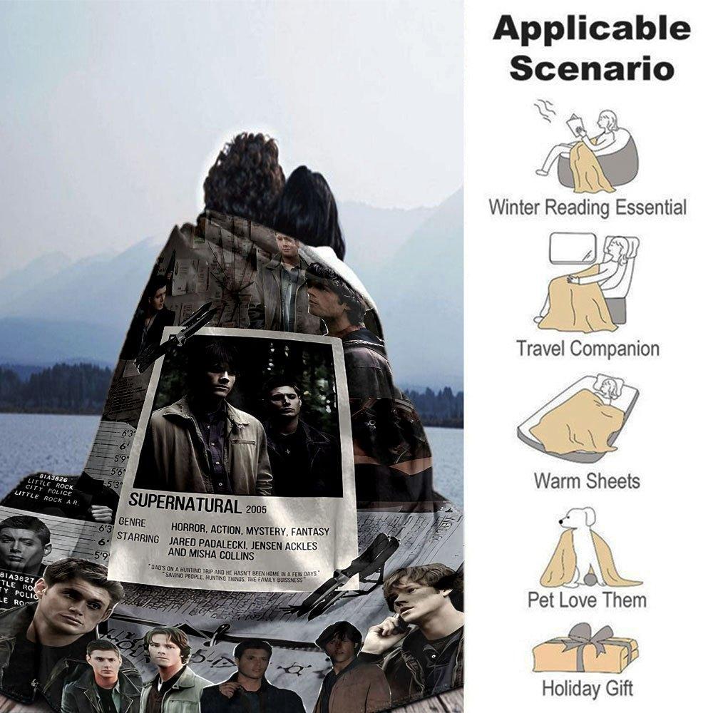 1 шт. Плед «Сверхъестественное 22», мягкий, теплый, для дома, офиса, путешествий, всесезонное, уютное постельное белье, подарок, уютный офисный аксессуар